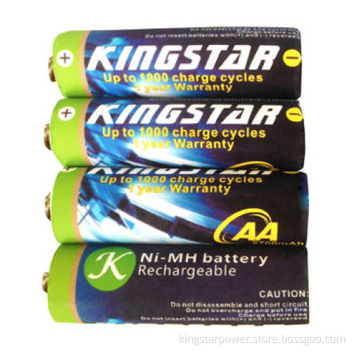 4 x AA Ni-MH 2700mAh rechargeable batteries, for phone, flashlight, camera, MP3, shaver toys